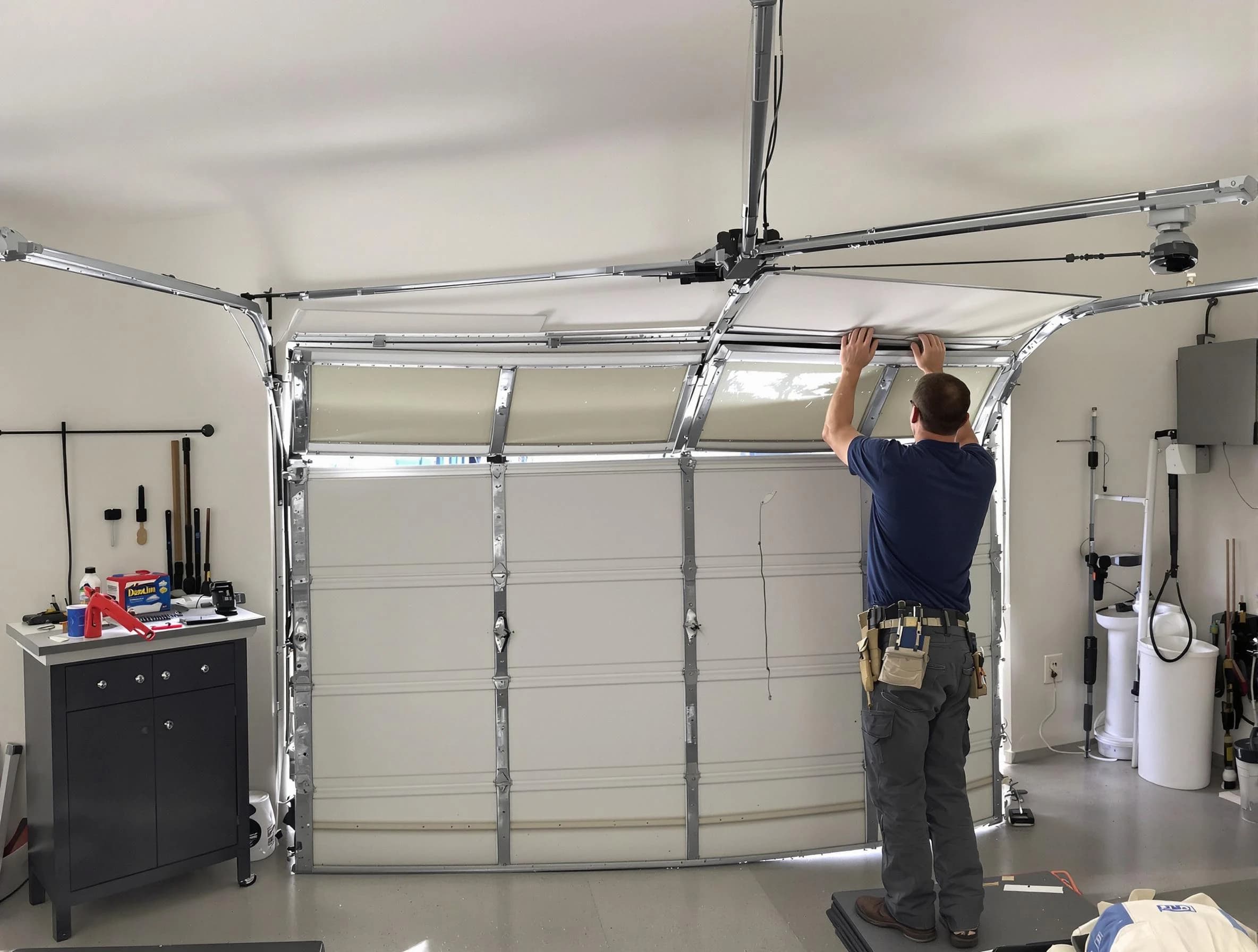 Dakota Ridge Garage Door Repair specialist performing precise section replacement on Dakota Ridge garage door