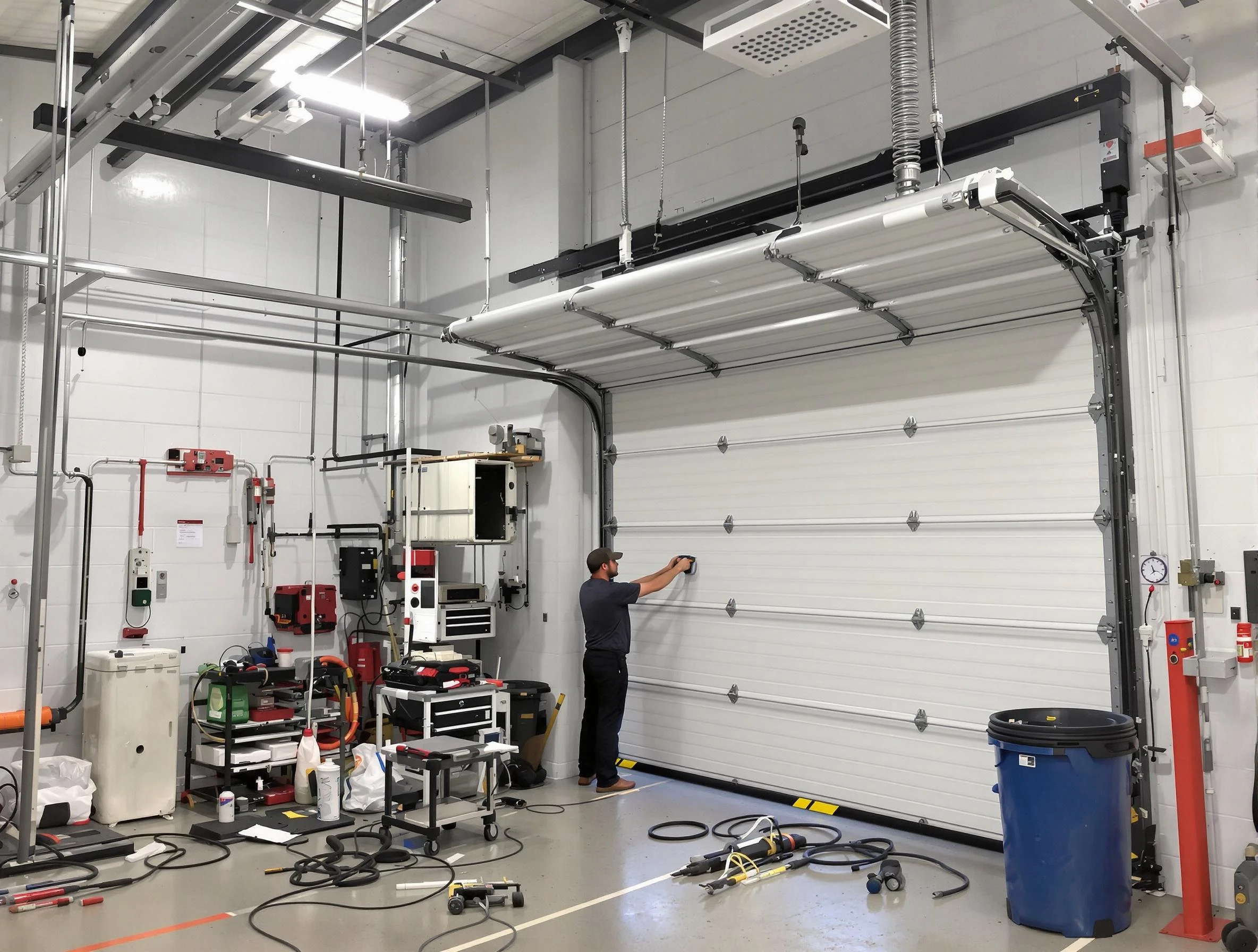 Dakota Ridge Garage Door Repair certified technician performing commercial door repair at a Dakota Ridge business facility
