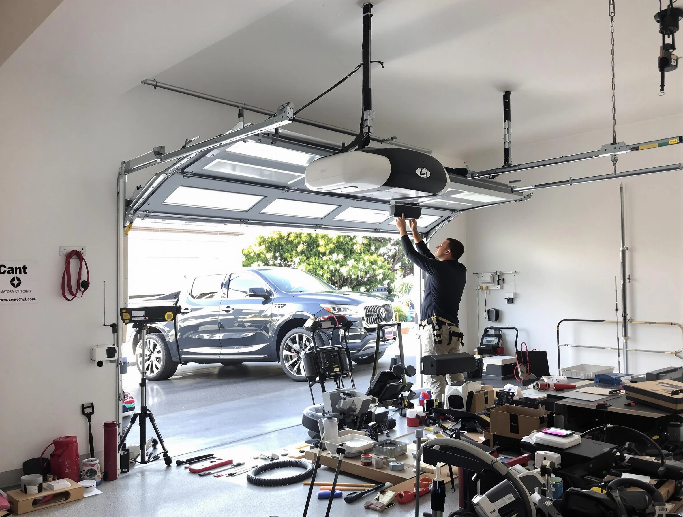 Dakota Ridge Garage Door Repair specialist installing smart garage door opener system in Dakota Ridge home