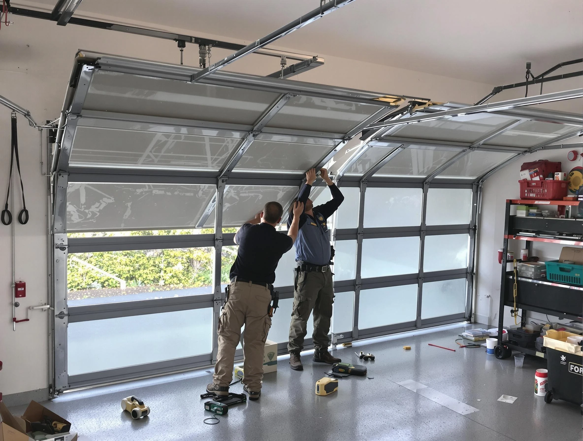 Dakota Ridge Garage Door Repair expert performing precise panel replacement on Dakota Ridge garage door
