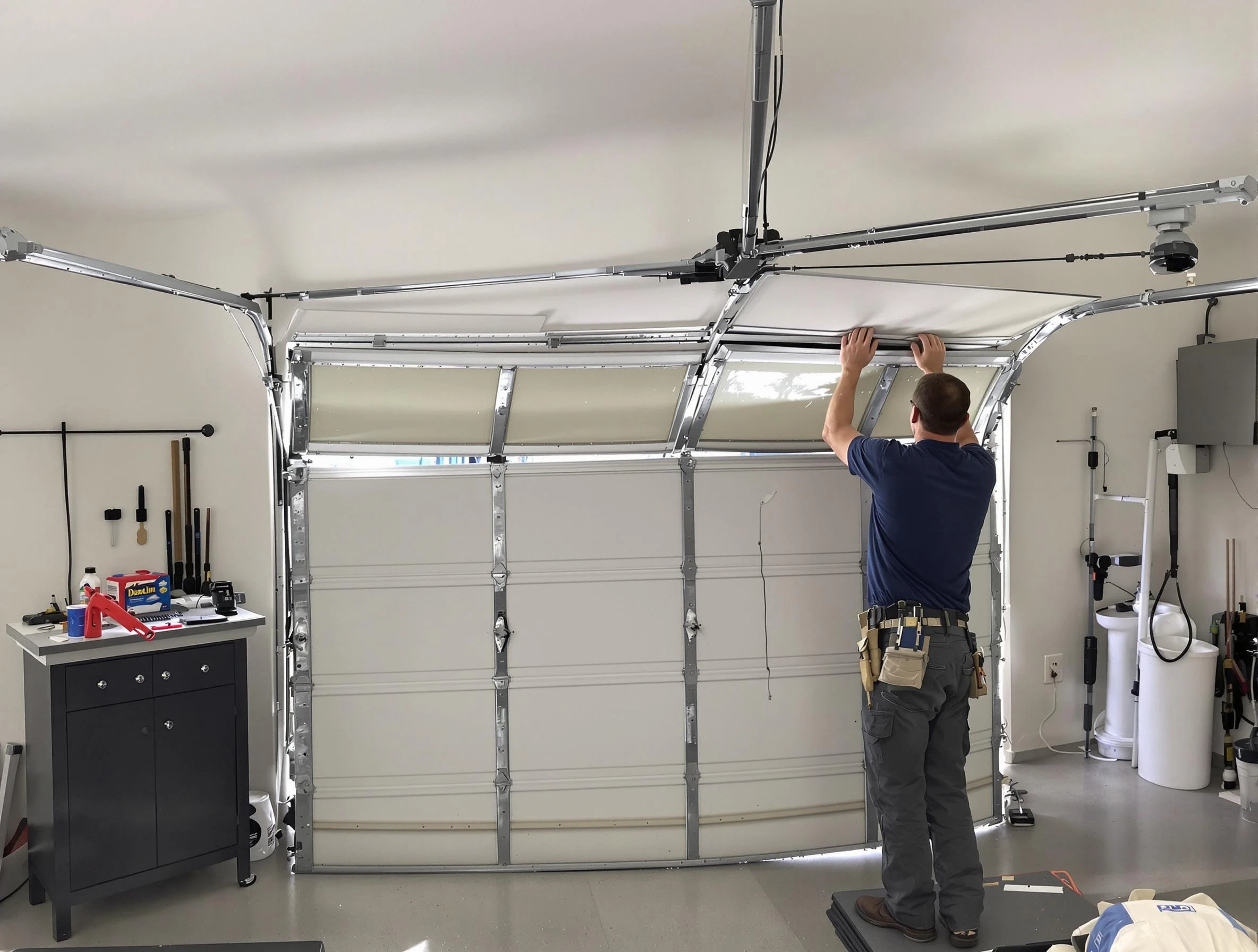 Dakota Ridge Garage Door Repair specialist performing precise section replacement on Dakota Ridge garage door